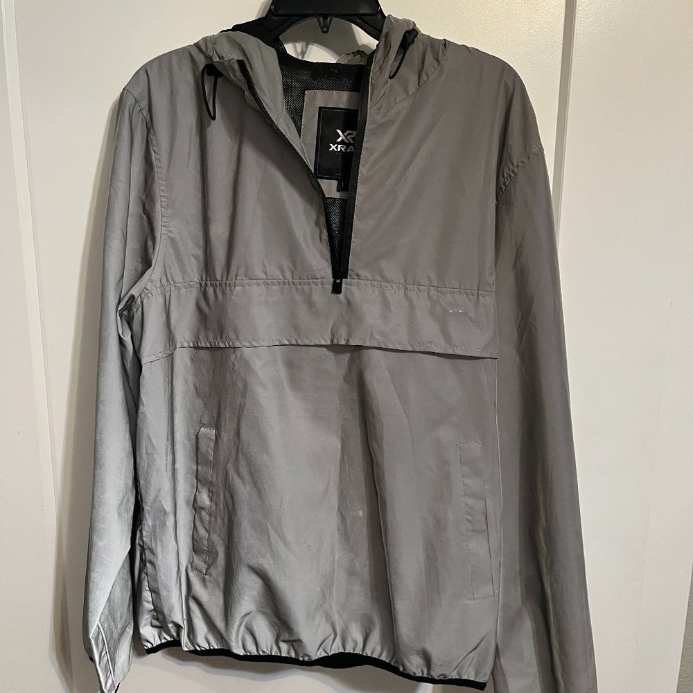 Large XRAY Reflective Hooded Quarter-Zip Pullover Jacket